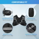 ZELUS Weighted Vest, with Reflective Strips | 6–30 lb Adjustable Workout Vest for Training & Cardio