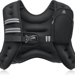 ZELUS Weighted Vest, with Reflective Strips | 6–30 lb Adjustable Workout Vest for Training & Cardio